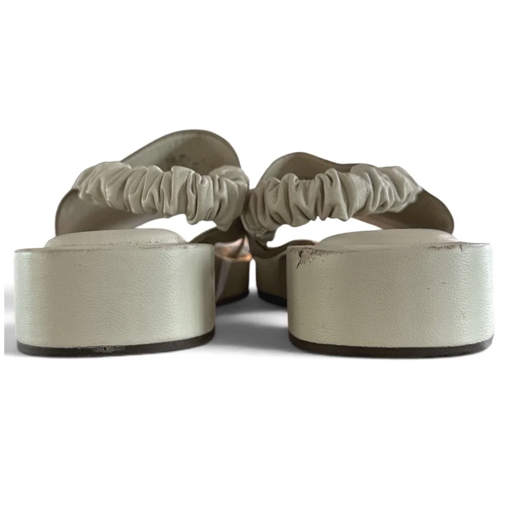 Matisse Leather Ruched Slingback Platform Sandals Size 9